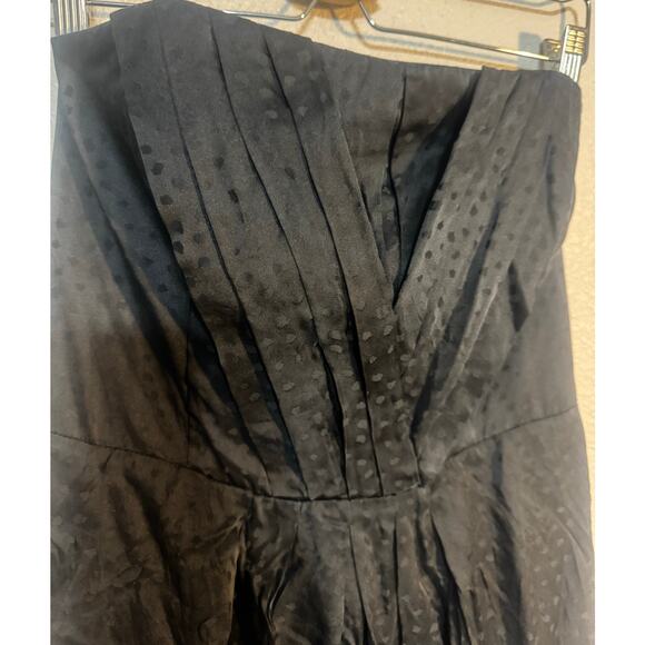 White House Black Market Strapless Black Dress Sz 14 Party Wedding cocktail Chic - Picture 4 of 5